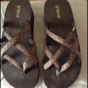 TEVA wedge flip flops